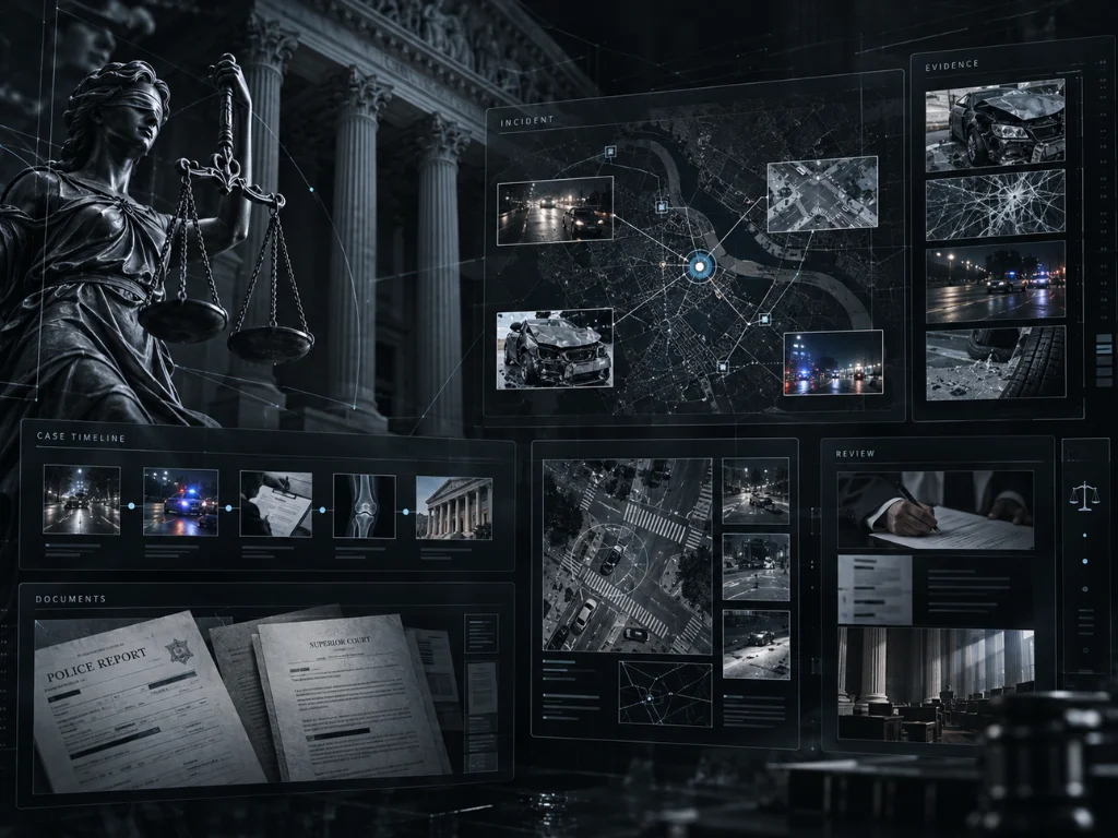 Editorial visual representing legal lead generation and case intake