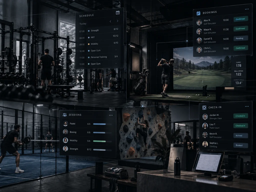 Editorial visual representing B2B SaaS for sports and activity businesses